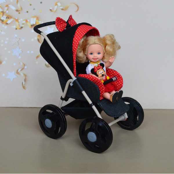 Barbie - doll - stroller - in - 1/6th - scale- 1