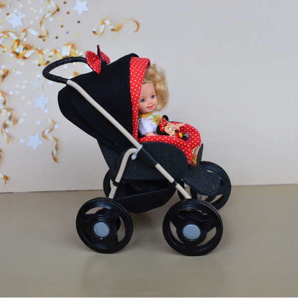 Barbie - doll - stroller - in - 1/6th - scale- 2
