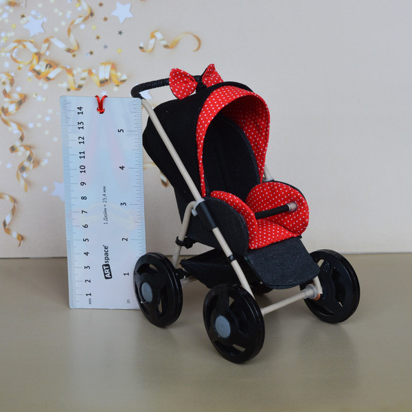 Barbie - doll - stroller - in - 1/6th - scale- 4