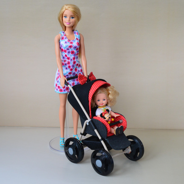 Barbie - doll - stroller - in - 1/6th - scale- 7