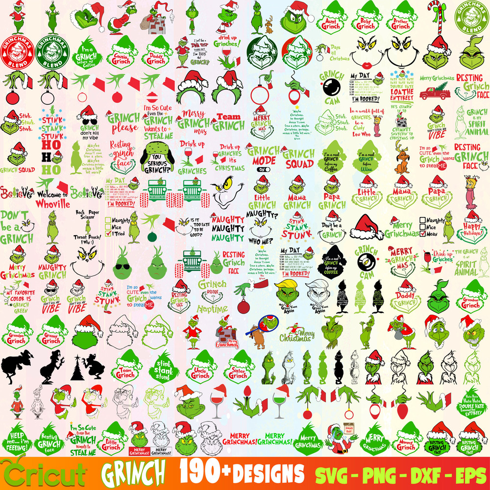 770+ Files The Grinch Bundle, Grinch Christmas Svg, Grinch Clipart Files, Files for Cricut & Silhouette Digital File, 193+ UNIQUE DESIGN,.jpg