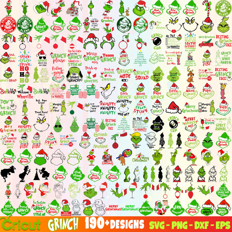 770+ Files The Grinch Bundle, Grinch Christmas Svg, Grinch Clipart Files, Files for Cricut & Silhouette Digital File, 193+ UNIQUE DESIGN,.jpg
