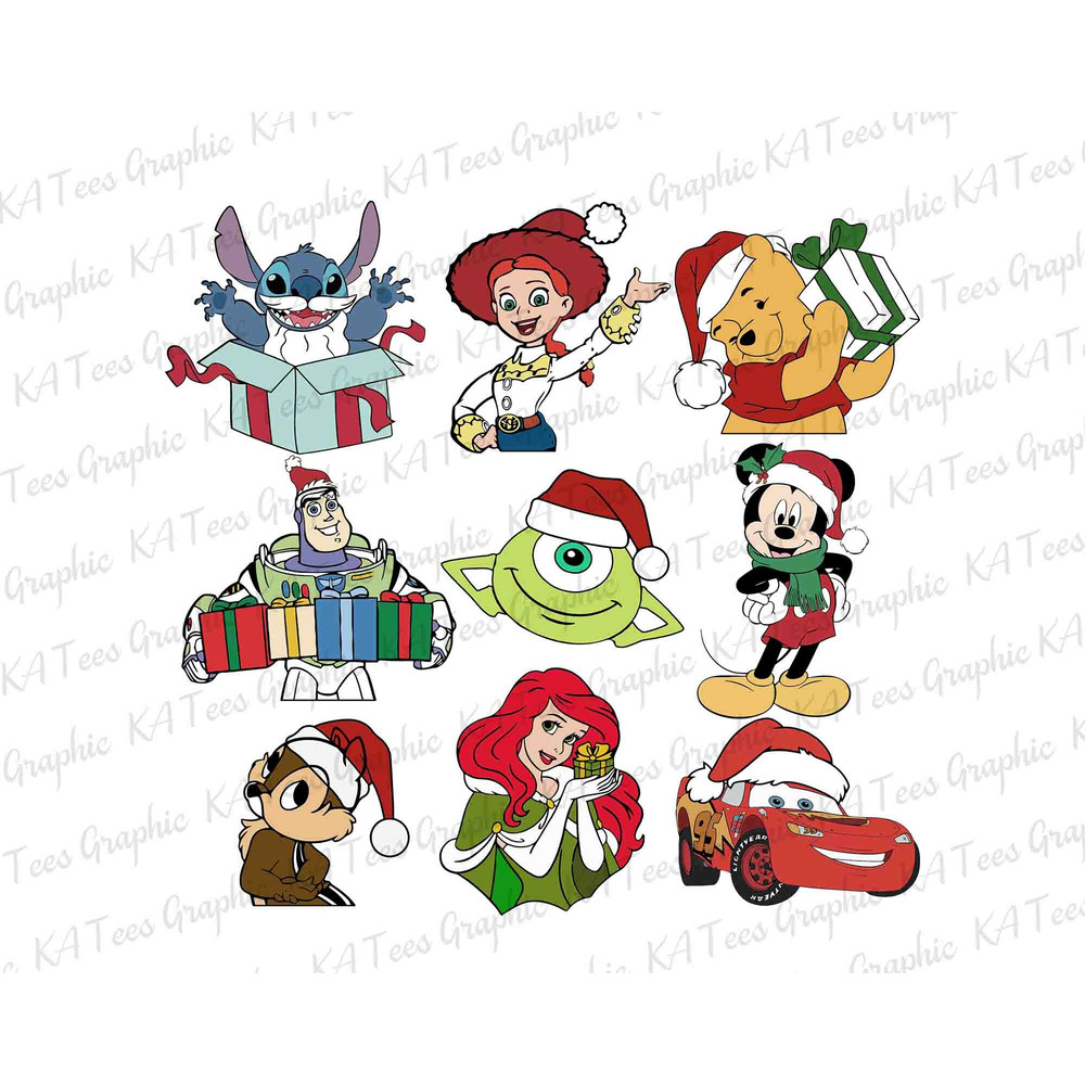 Christmas Characters PNG, Merry Christmas Png, Mouse And Friends, Christmas Princess Png, Christmas Cars Png, Christmas Bear Png.jpg
