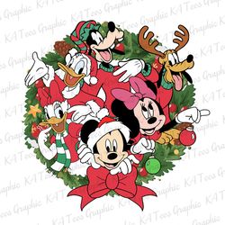 christmas mouse and friends png, christmas wreath png, christmas friends png, christmas squad png, merry christms png, d