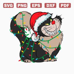 cinderella lucifer wear santa hat svg