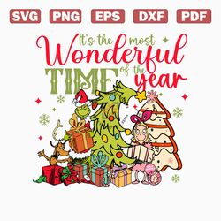most wonderful time grinch friends svg