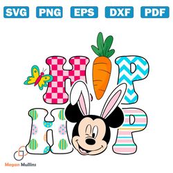 Hip Hop Easter Mickey Bunny SVG