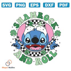 stitch shamrock and roll patricks day svg