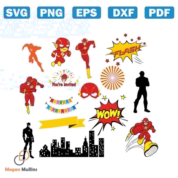 The Flash SVG Bundle/Flash Mask,/DIY Invitation/ T shirt des | Inspire ...