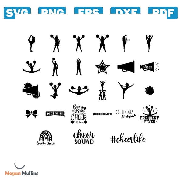 Cheer Scriptsvg Cheer Svg Bundle, Cheerleading Svg, Cheerleader svg, Cheerle | Inspire ...