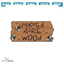 hundred acre wood sign | winnie the pooh | layered svg png jpg | instant file download