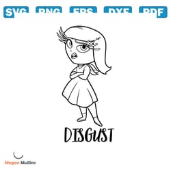 disgust inside out svg clip art files, inside out head, disneyland ears, digital, download, tshirt, cut file, svg, iron