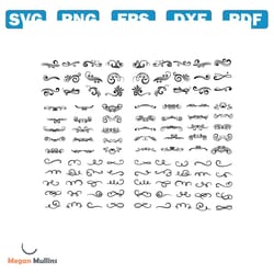 decorative svg design elements bundle, ornaments, flourish swirls, scrolls, text divider, border, frame, svg files for c