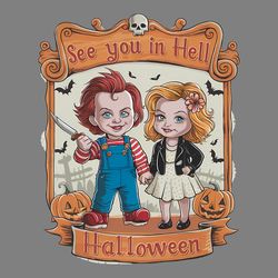 chucky and tiffany see you in hell png digital download files
