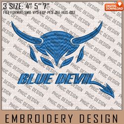 NCAA Duke Blue Devils Embroidery File, 3 Sizes, 6 Formats, NCAA Machine Embroidery Design, NCAA Logo, NCAA Teams