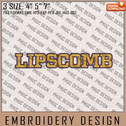 NCAA Lipscomb Bisons Machine Embroidery Design, NCAA Logo, Embroidery File, 3 size, Instand Download, NCAA Teams