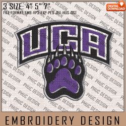 NCAA Central Arkansas Bears Logo Embroidery Design, Machine Embroidery Files in 3 Sizes for Sport Lovers, NCAA Teams