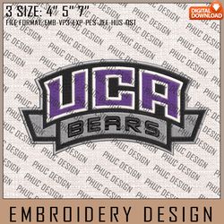 NCAA Central Arkansas Bears Embroidery File, 3 Sizes, 6 Formats, NCAA Machine Embroidery Design, NCAA Logo, NCAA Teams