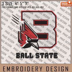 NCAA Ball State Cardinals Machine Embroidery Design, NCAA Logo, Embroidery File, 3 size, Instand Download, NCAA Teams