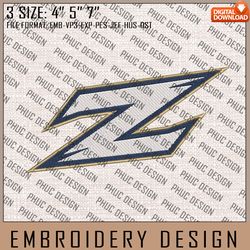 NCAA Akron Zips Embroidery File, 3 Sizes, 6 Formats, NCAA Machine Embroidery Design, NCAA Akron Zips Logo, NCAA Teams