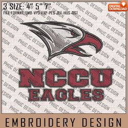 NCAA North Carolina Central Eagles Machine Embroidery Design, NCAA Logo, Embroidery File, 3 size, Instand Download