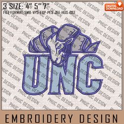 NCAA North Carolina Tar Heels Logo Embroidery Design, Machine Embroidery Files in 3 Sizes for Sport Lovers, NCAA Teams