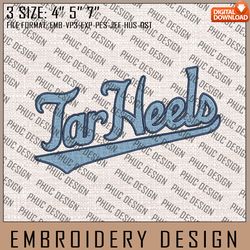 NCAA North Carolina Tar Heels Embroidery File, 3 Sizes, 6 Formats, NCAA Machine Embroidery Design, NCAA Logo, NCAA Teams