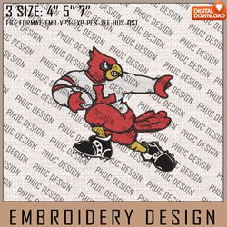 NCAA Louisville Cardinals Embroidery File, 3 Sizes, 6 Formats, NCAA Machine Embroidery Design, NCAA Teams, NCAA Logo
