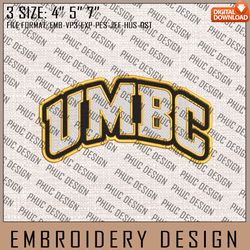 NCAA UMBC Retrievers Machine Embroidery Design, NCAA UMBC Retrievers Logo, Embroidery File, 3 size, Instand Download