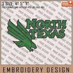 NCAA North Texas Mean Green Machine Embroidery Design, NCAA Logo, Embroidery File, 3 size, Instand Download, NCAA Teams