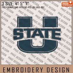 NCAA Utah State Aggies Embroidery File, 3 Sizes, 6 Formats, NCAA Machine Embroidery Design, NCAA Logo, NCAA Teams
