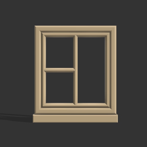 24 Scale Window MINIATURE Window 1:24 SCALE 3D FILE | Inspire Uplift