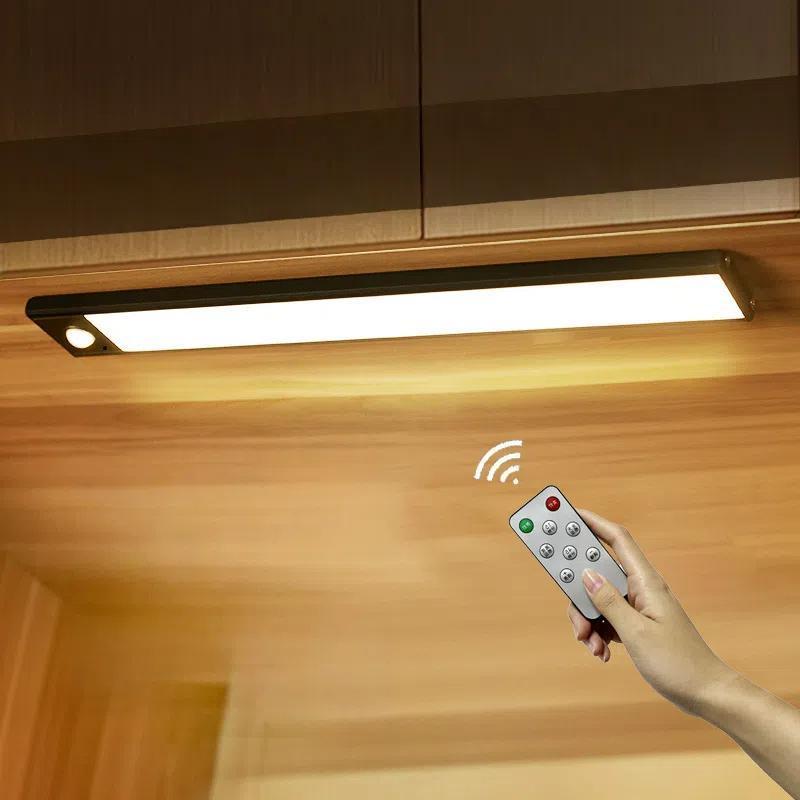 Rechargeable Motion Sensor LED Cabinet Wardrobe Lamp With Remote Control 1