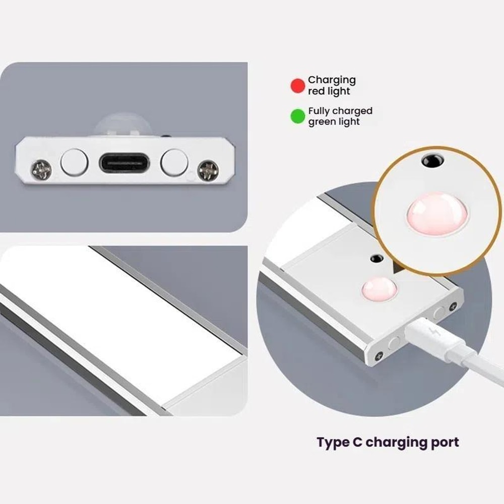 Rechargeable Motion Sensor LED Cabinet Wardrobe Lamp With Remote Control 6