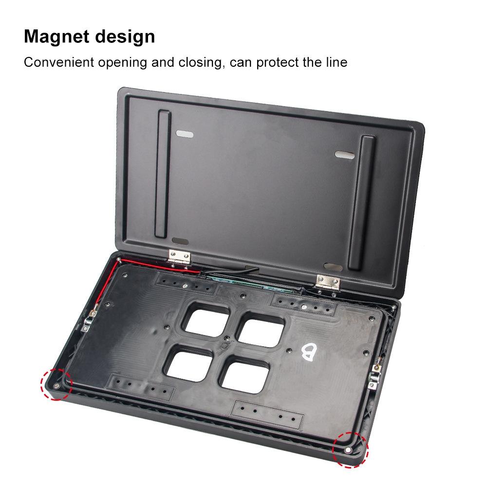 Premium US Car Retractable License Plate Holder With Hidden Shutter Cover 4