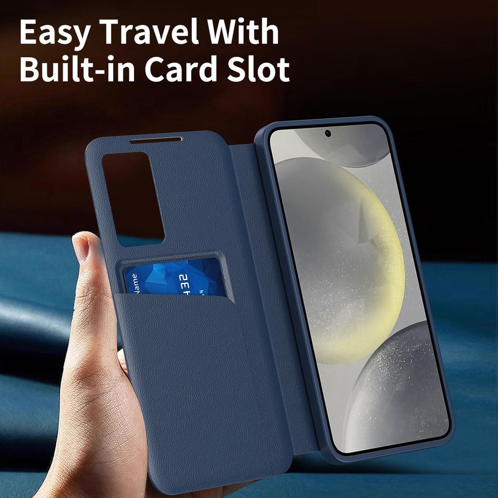 Premium Smart View Window Leather Case With Card Slot Protective Wallet Cover For Samsung Galaxy Ph 5