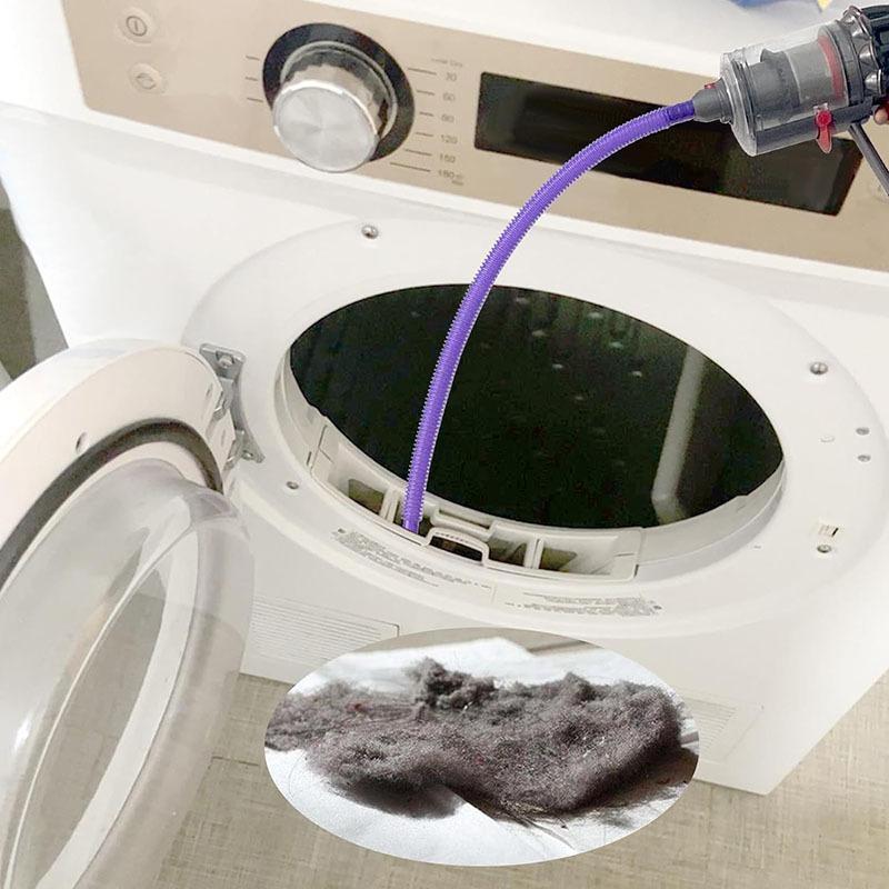Cordless Dryer Vent Cleaning Kit With Extended Vacuum Hose Purple 5