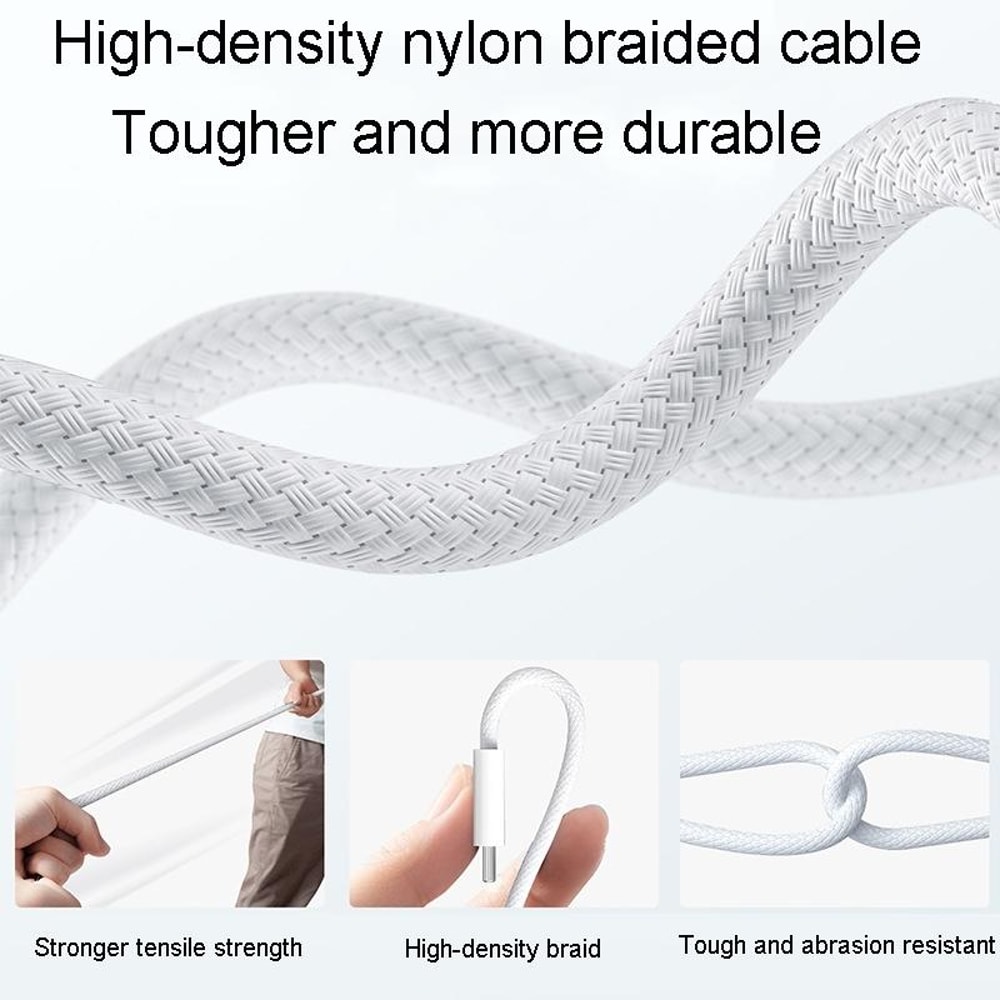 Magnetic Type C To Magsafe Braided Cable For MacBook Air Pro Fast Charging 1