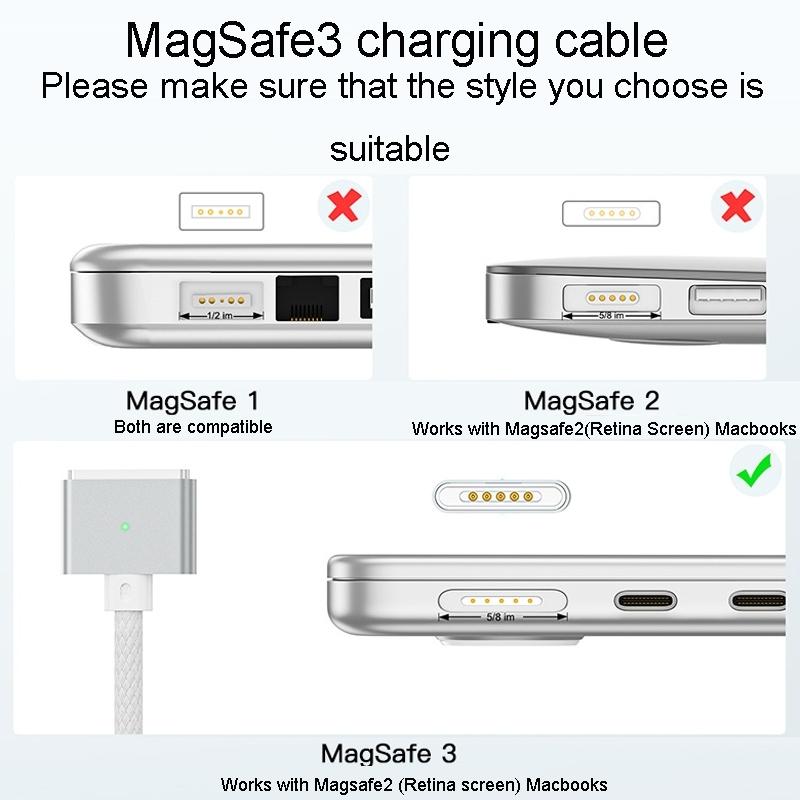 Magnetic Type C To Magsafe Braided Cable For MacBook Air Pro Fast Charging 2