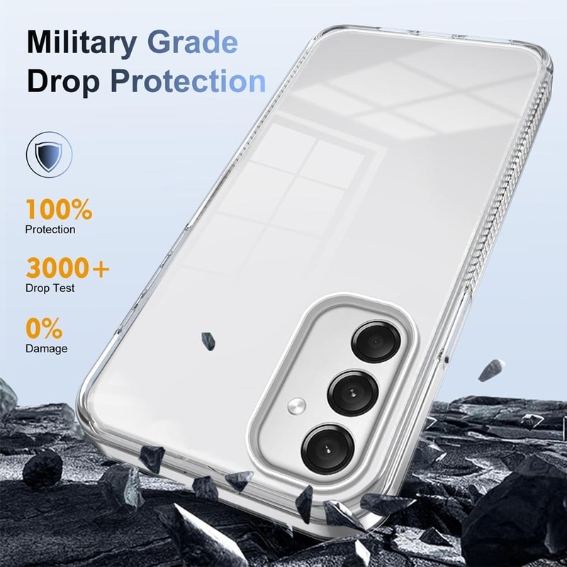 Samsung Galaxy Clear Hybrid Phone Case Anti Slip Protective Cover With TPU Acrylic Transparency 7
