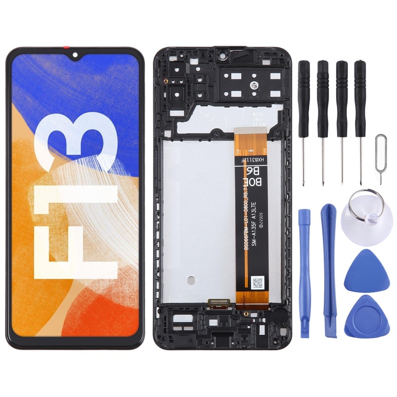 Premium Samsung Galaxy F13 LCD Screen Replacement Full Digitizer Assembly With Frame 0