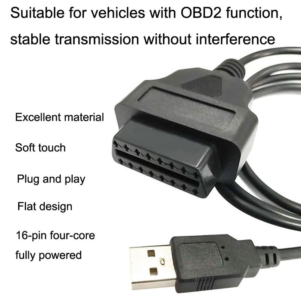 Professional USB To Diagnostic Cable For Car Computers 16 Pin Adapter 6