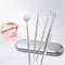 Premium 4 in 1 Dental Tool Set with Mirror, Probe, Hoe & Tweezers, Stainless Steel Oral Care Instruments