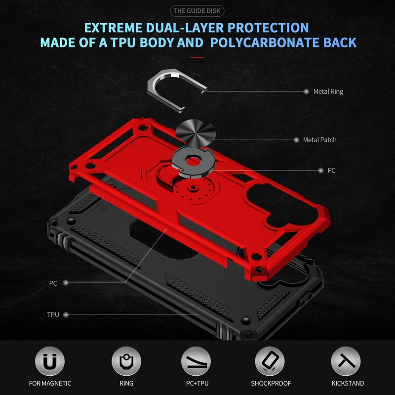Samsung Galaxy Shockproof Protective Case With Holder Stand TPU PC Armor 2
