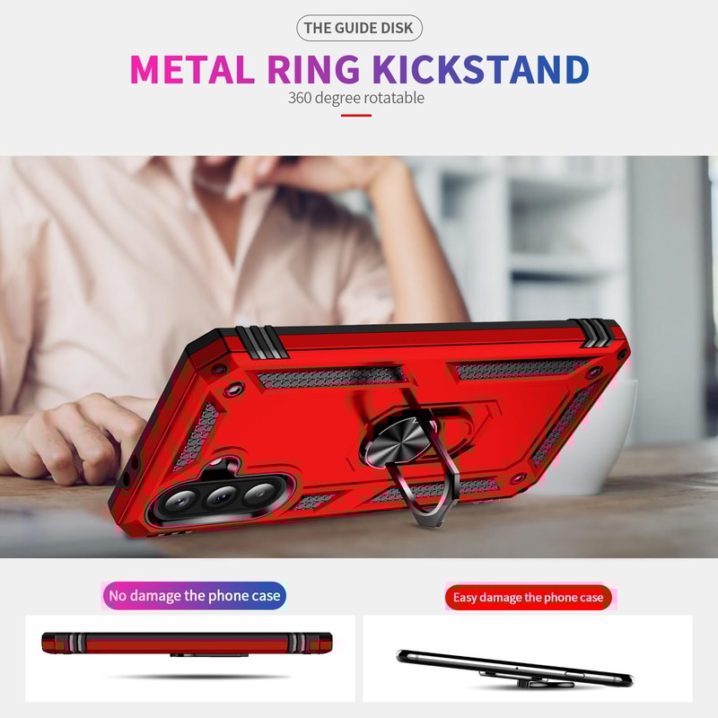 Samsung Galaxy Shockproof Protective Case With Holder Stand TPU PC Armor 6