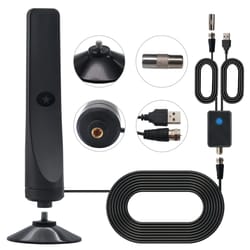 indoor tv antenna with amplifier signal booster, 50 mile range digital reception