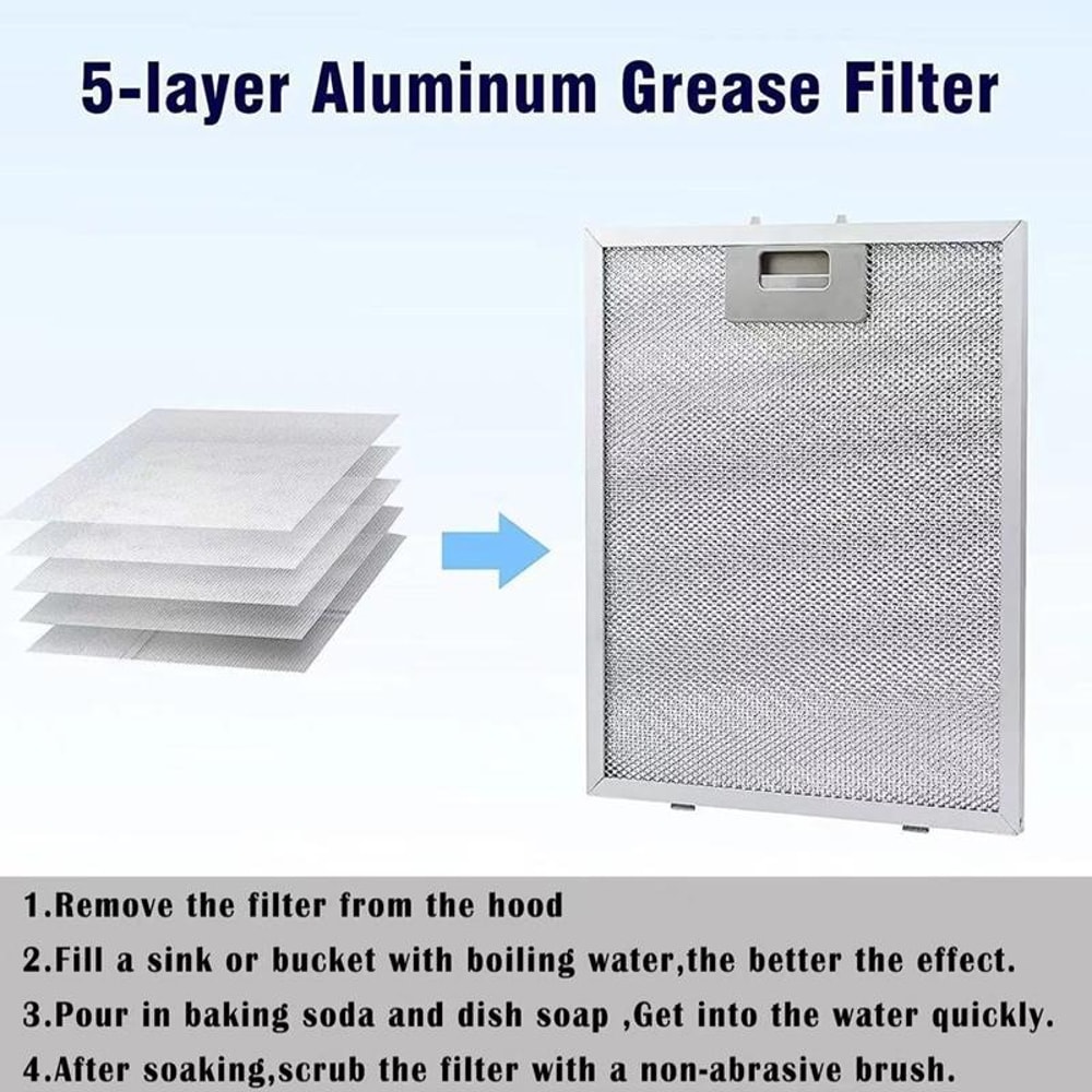 Premium 5 Layer Range Hood Filter Replacement Heavy Duty Aluminum Mesh Filter 3