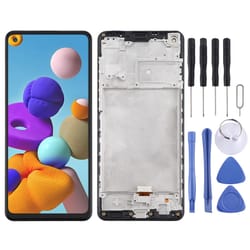 samsung galaxy a21s screen replacement lcd digitizer assembly with frame black