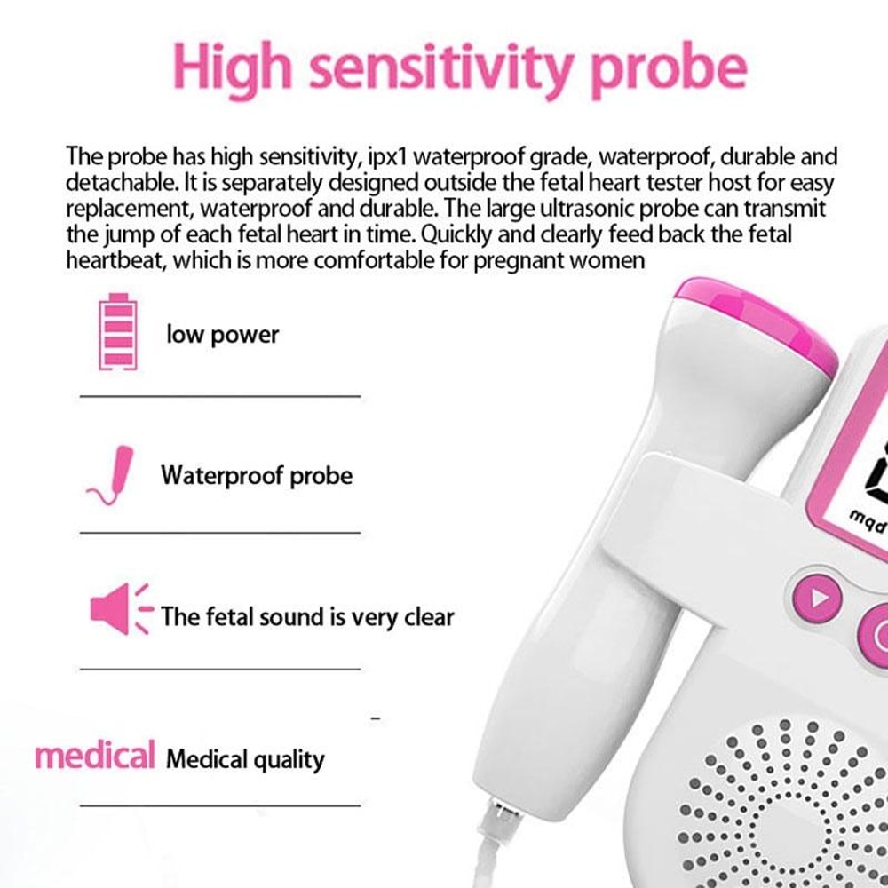 B3 Home Fetal Doppler Baby Heartbeat Monitor For Pregnancy 1