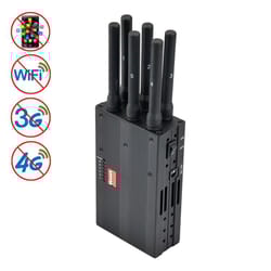 portable multi band cell phone signal jammer with wifi 4g blocking 20m range
